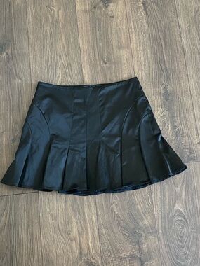 bebe Black Flared Mini Skirt